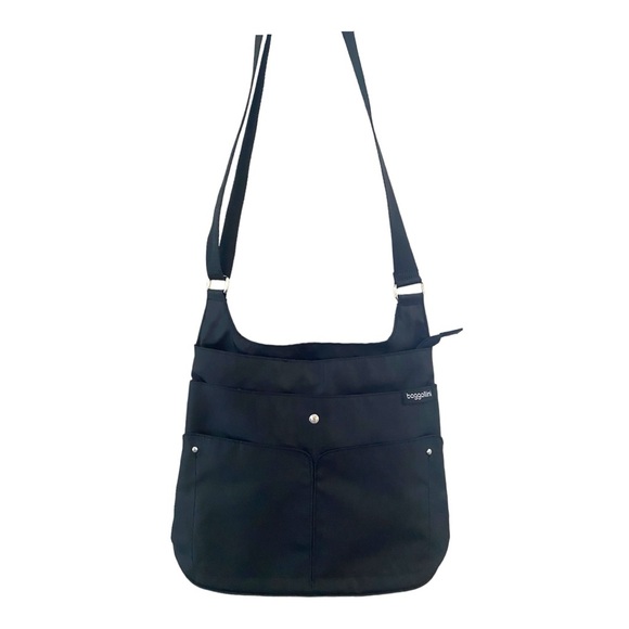 Baggallini Cross Over Crossbody black bag RFID Protection - Picture 14 of 16